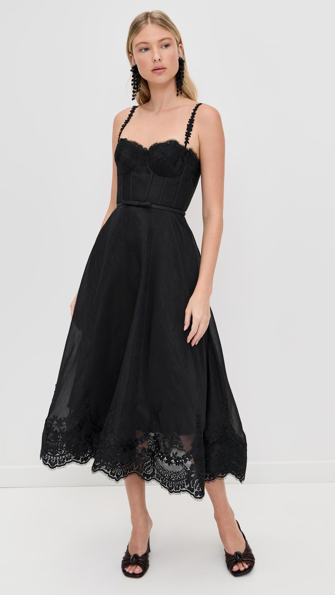 hypnotic lace trim picnic dress