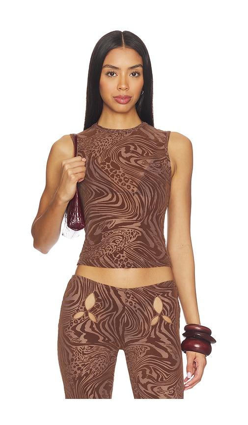 i.am.gia amina top in chocolate.