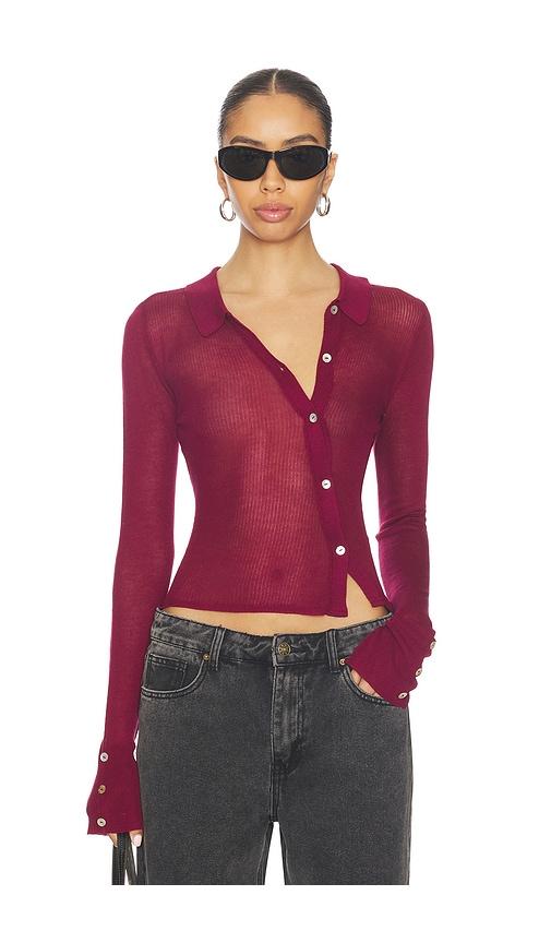 i.am.gia davina top in burgundy.