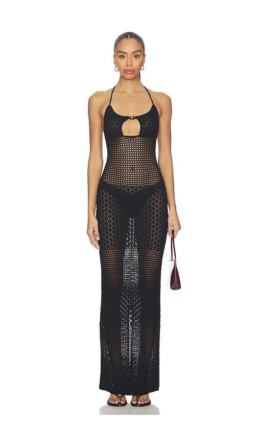 i.am.gia marcy crochet dress in black.