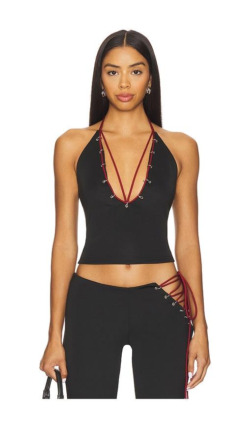 i.am.gia onyx top in black.