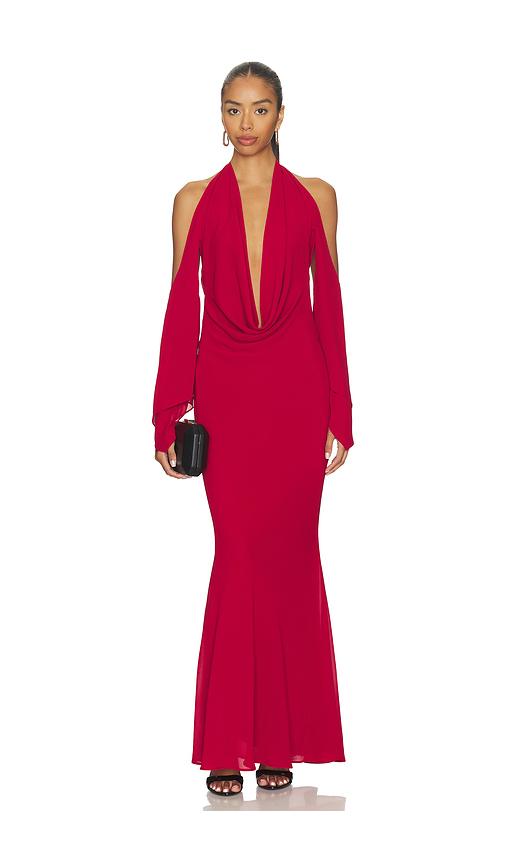 i.am.gia rosanna maxi dress in red.
