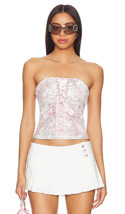 i.am.gia santi top in white,rose.