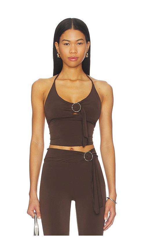 i.am.gia siofra top in chocolate.