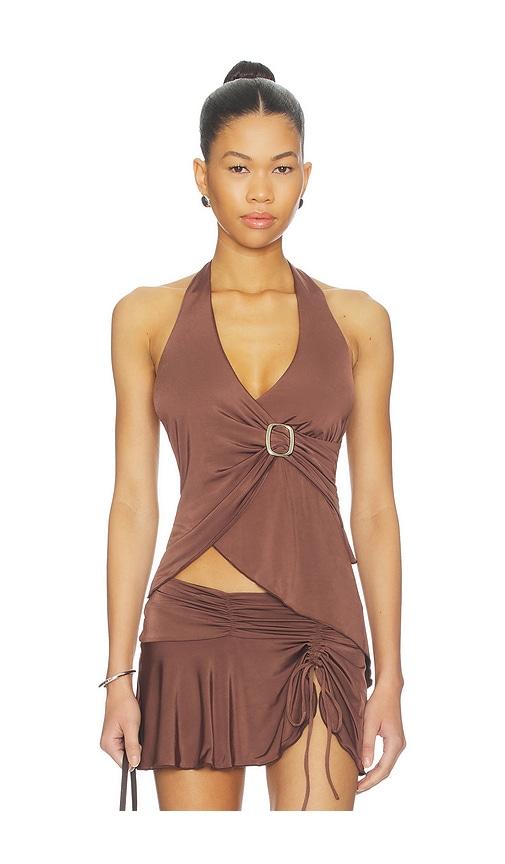 i.am.gia x revolve amy top in chocolate.