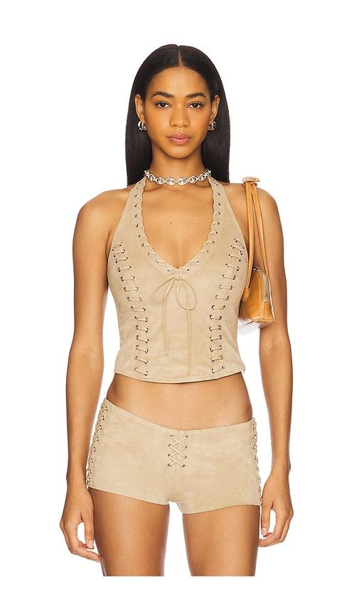 i.am.gia zephyr top in tan.