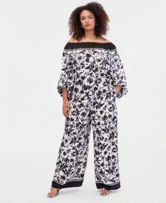 i.n.c. international concepts plus size off the shoulder top wide leg pants macys exclusive