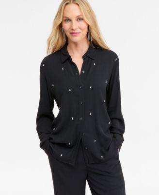 i.n.c. international concepts womens embellished blouse macys exclusive