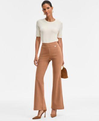 i.n.c. international concepts womens flared leg pull on pants 0p 18 exclusively at macys