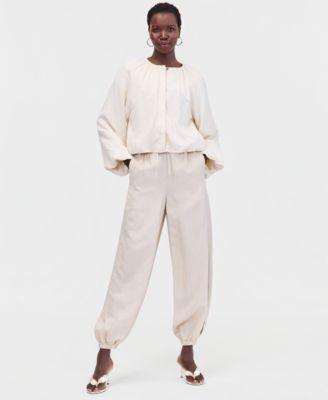 i.n.c. international concepts womens linen blend jacket bubble pants macys exclusive