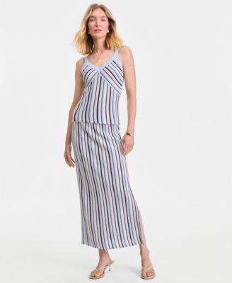 i.n.c. international concepts womens multi stripe sweater tank skirt macys exclusive