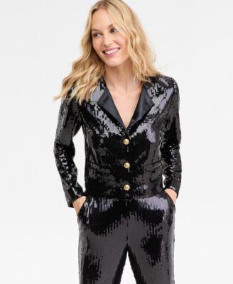 i.n.c. international concepts womens sequin jacket macys exclusive