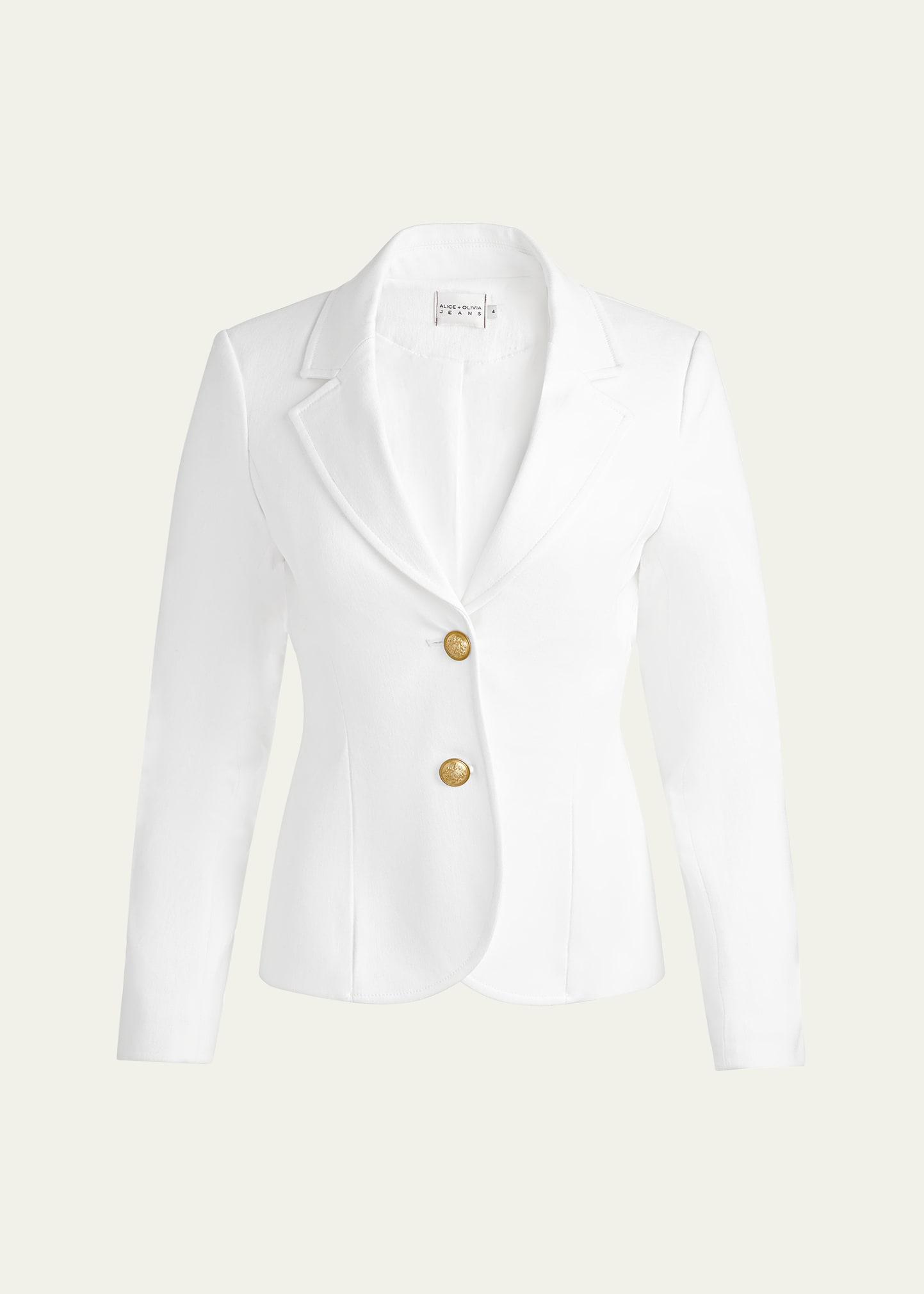 iana denim sculpted blazer