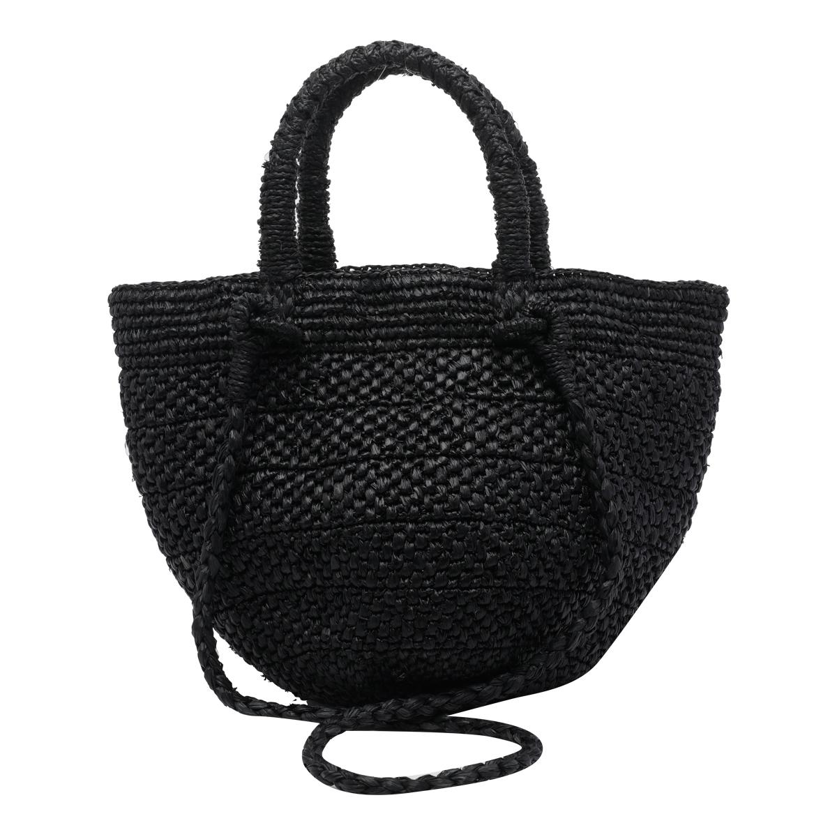 ibeliv bags black raffia cotton - women