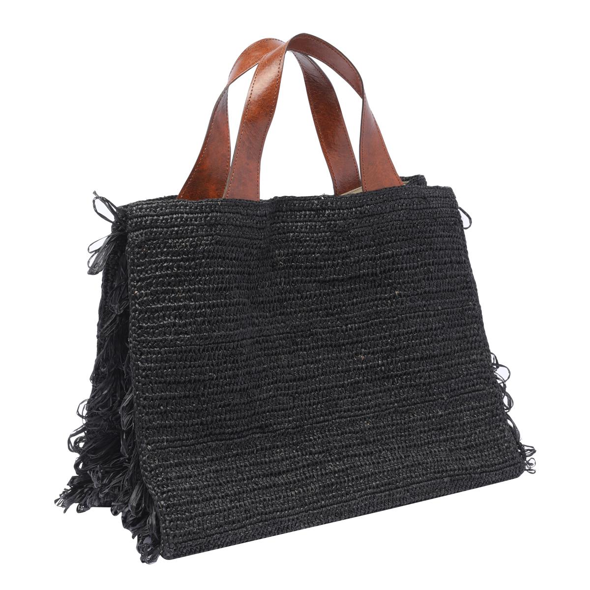 ibeliv bags black rafia - women