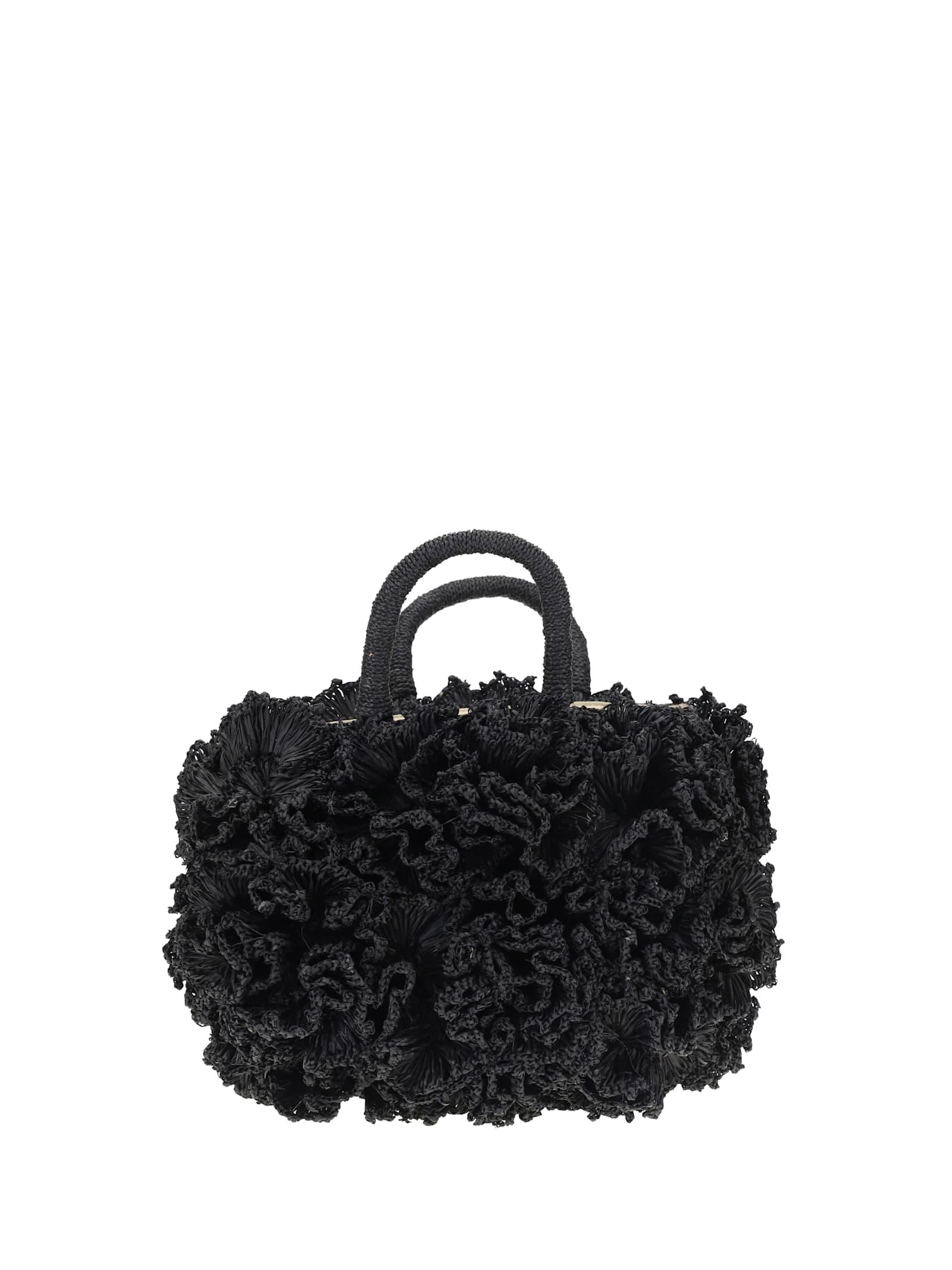 ibeliv coral raffia handbag
