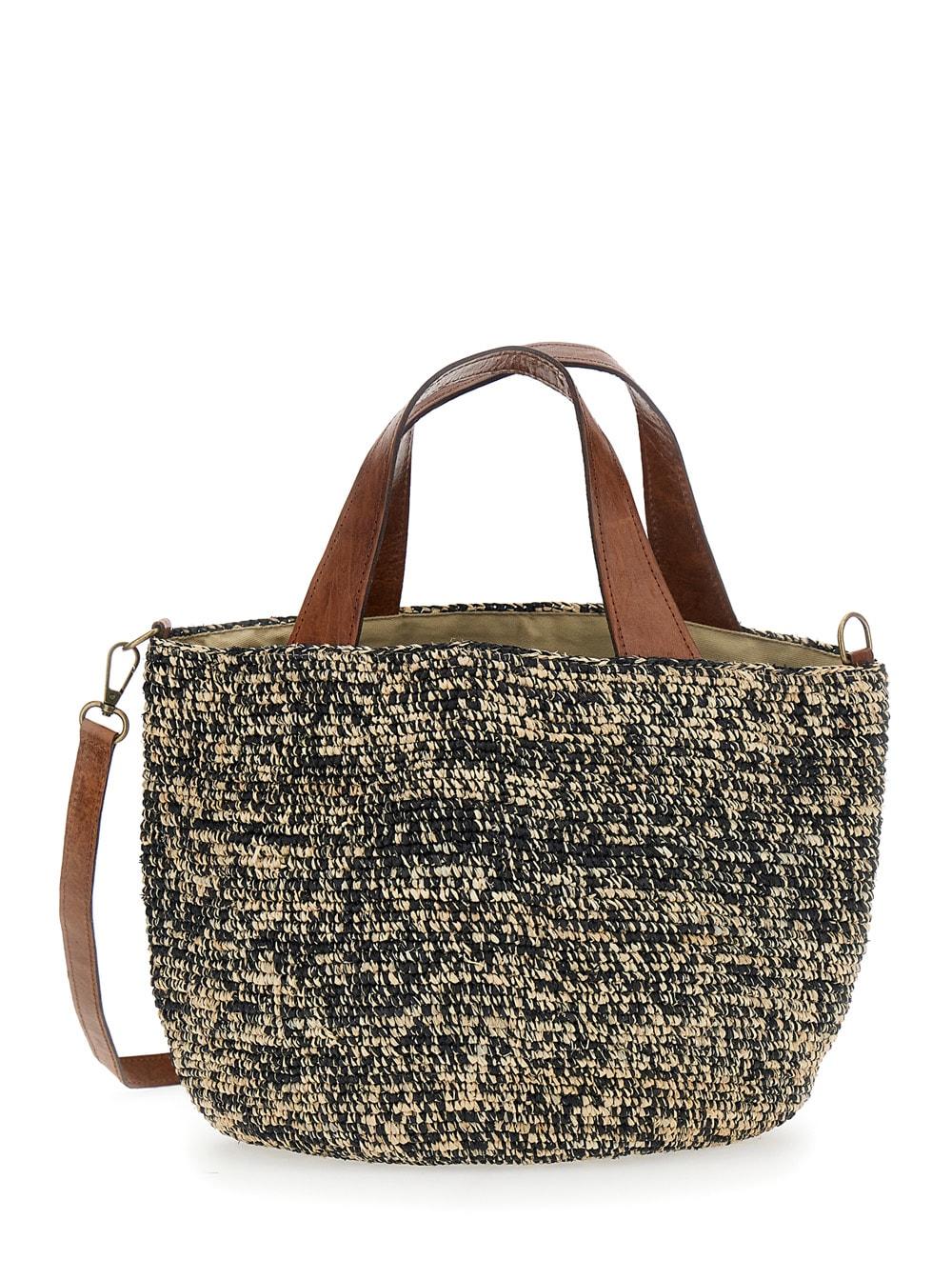 ibeliv crossbody bag mirozy with white/black leather details for women