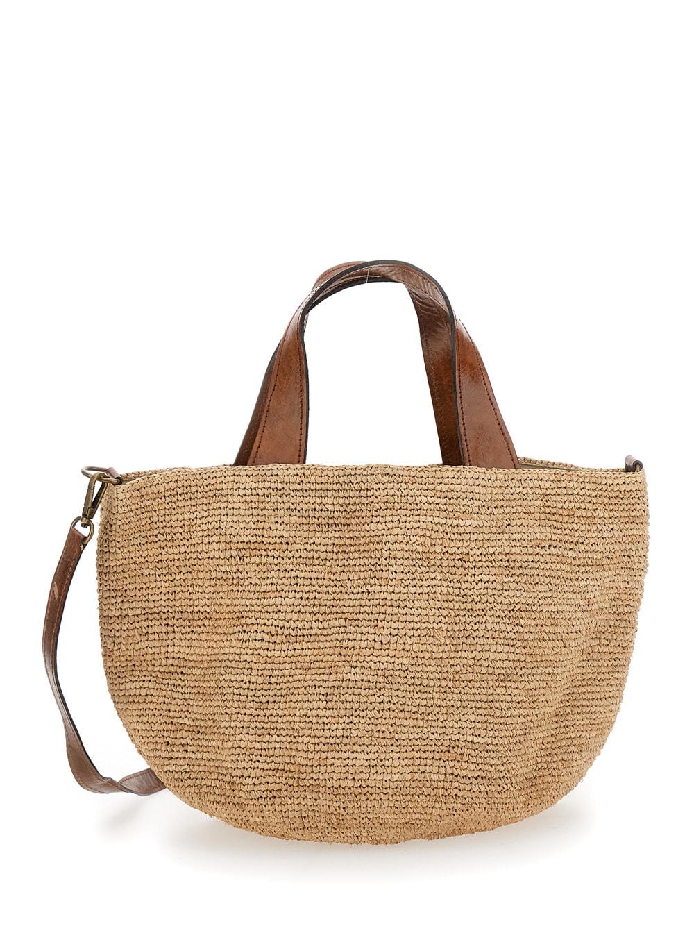 ibeliv mirozy tote bag with removable strap and drawstring closure in beige for women