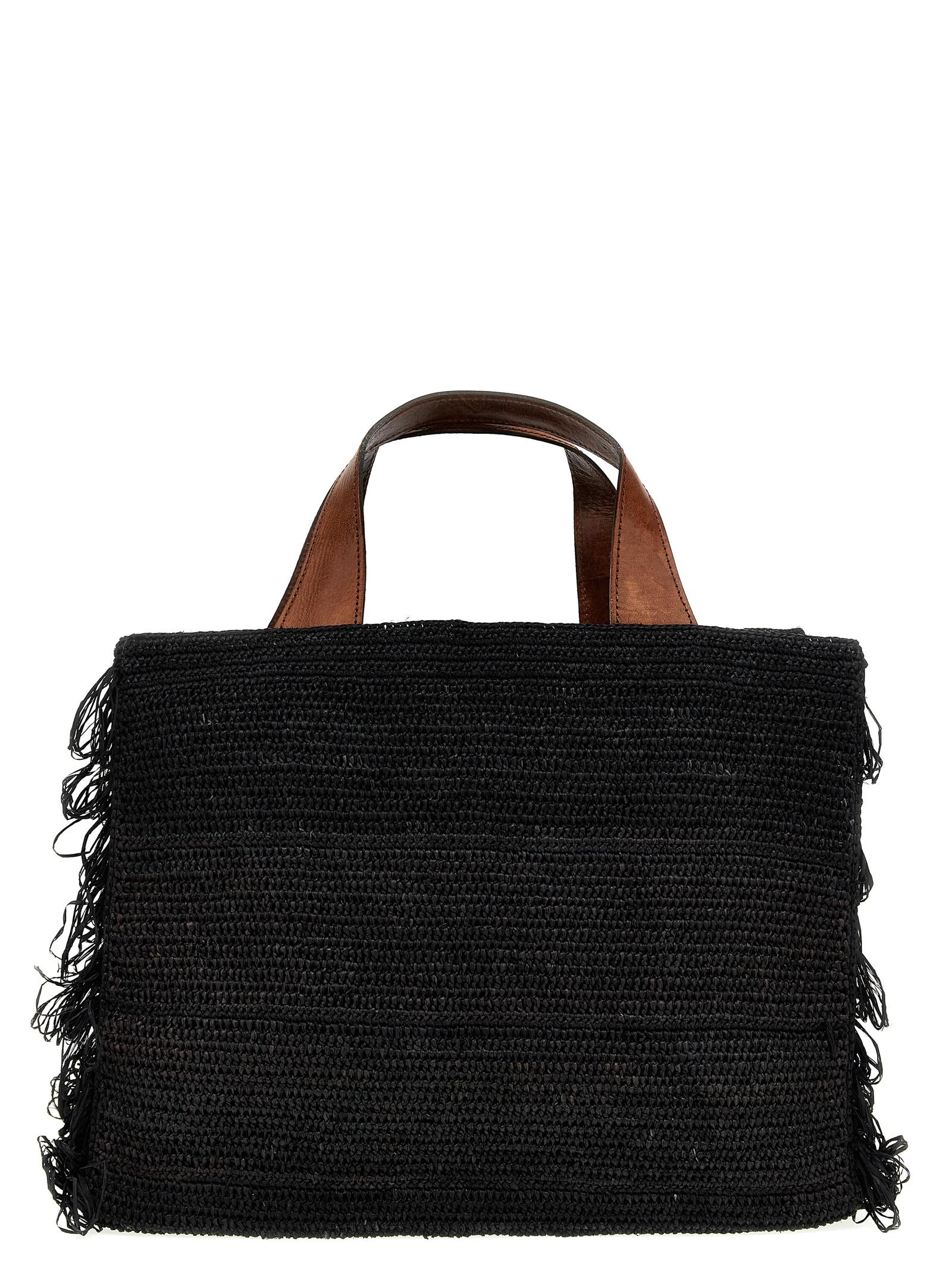 ibeliv onja handbag black raffia hand bags - women