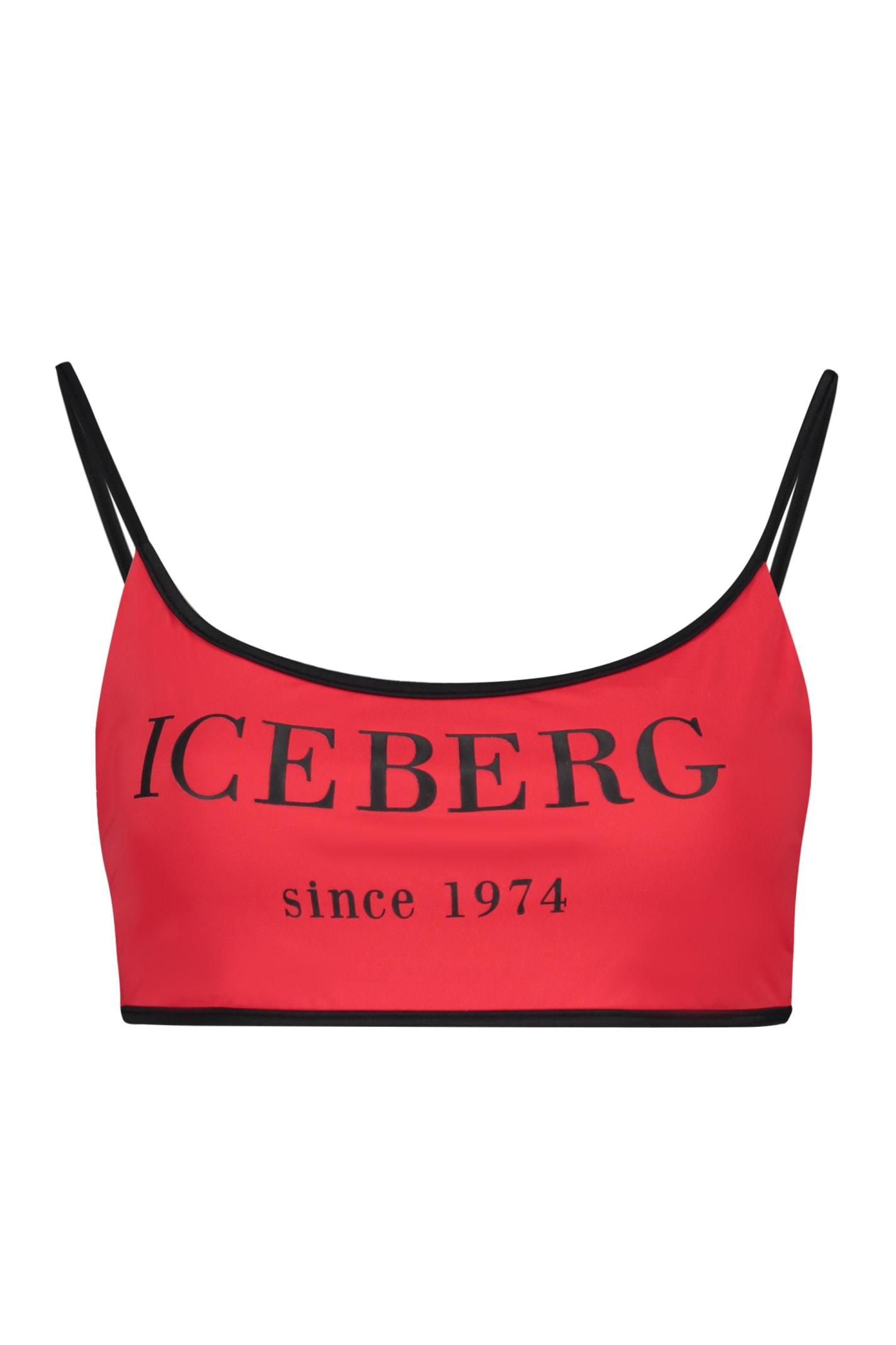 iceberg printed bikini top