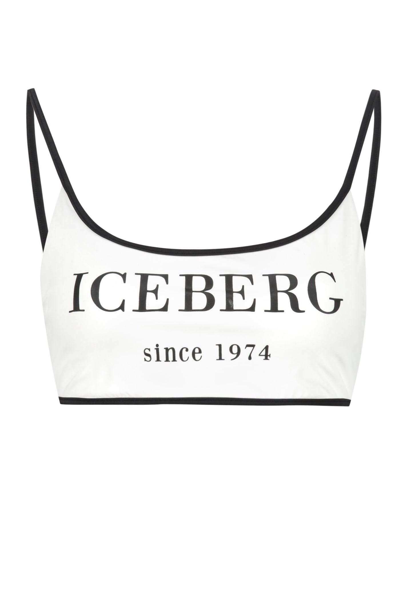 iceberg printed bikini top