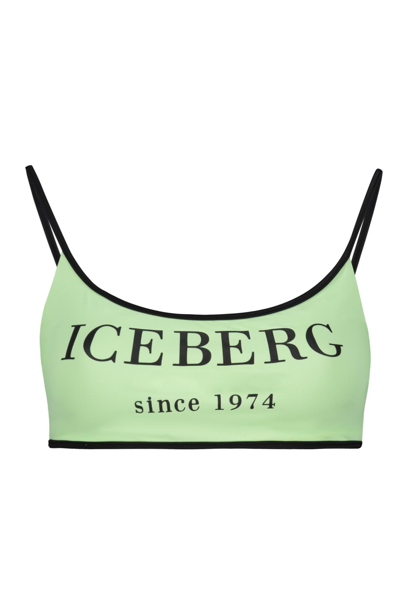 iceberg printed bikini top