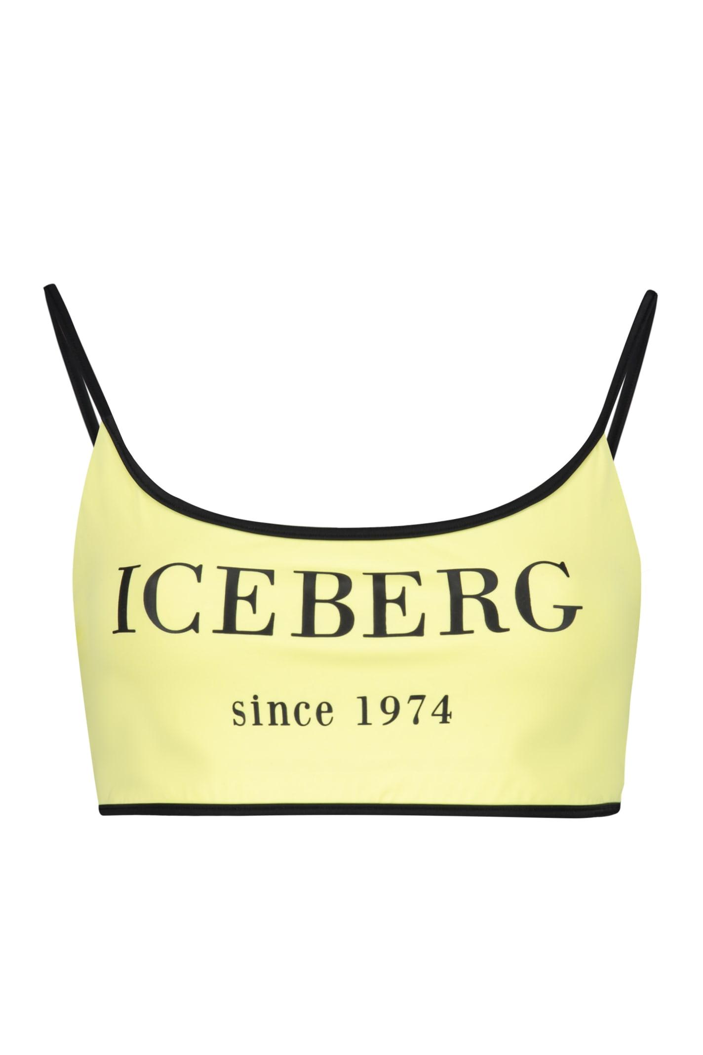 iceberg printed bikini top