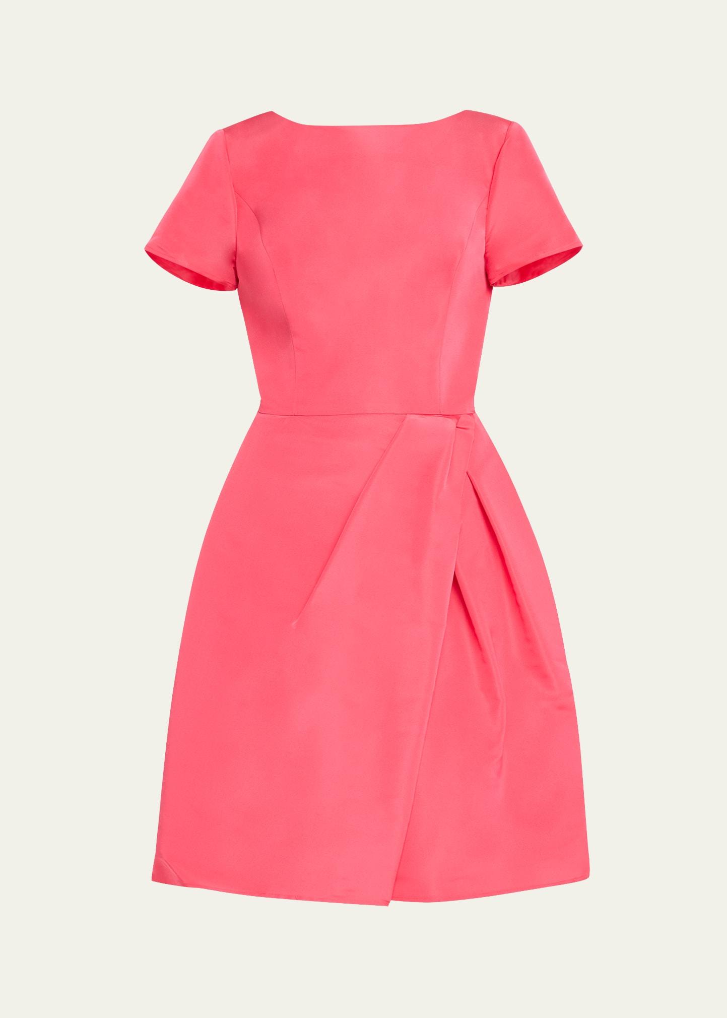 icon bateau neck short-sleeve dress