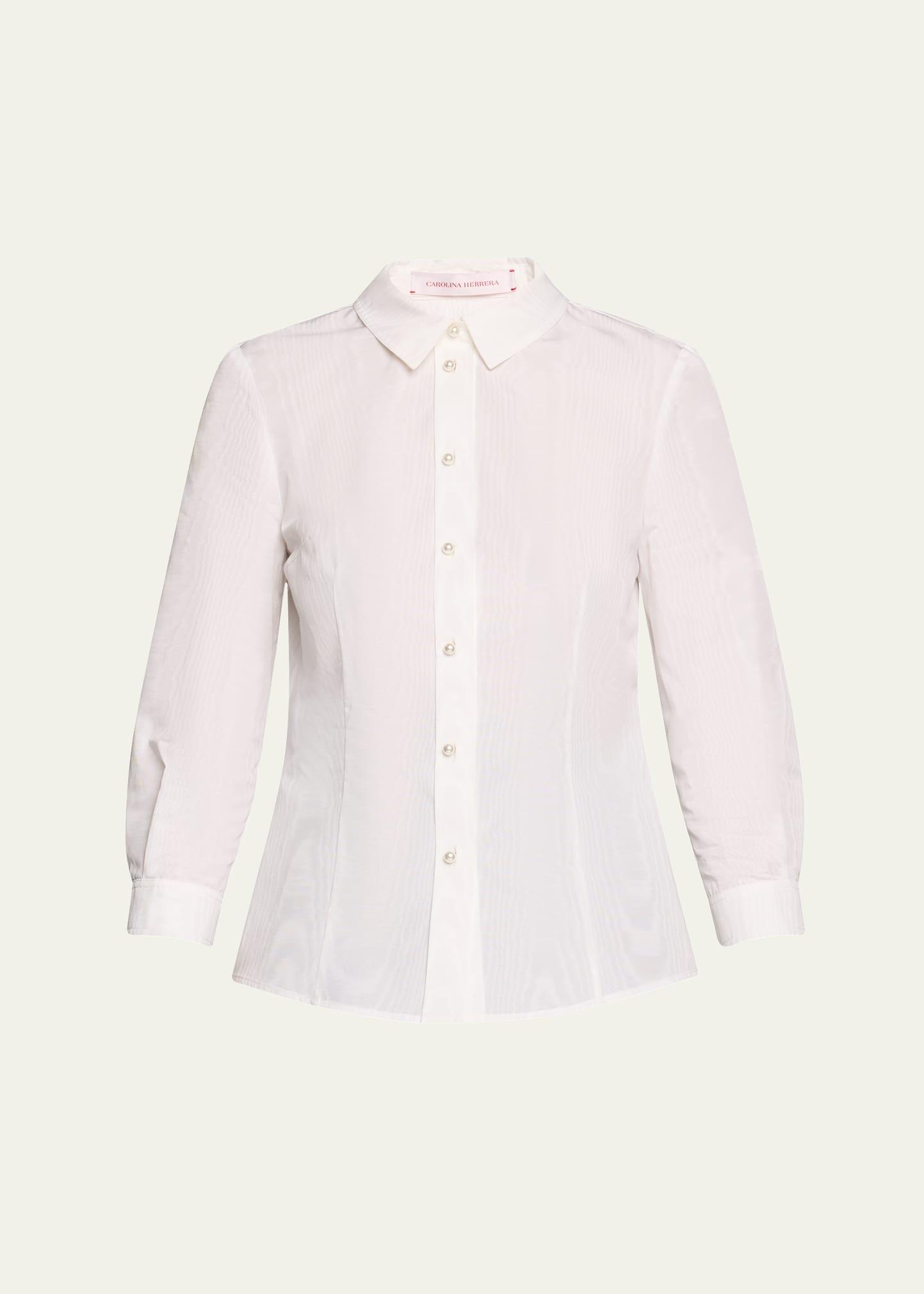 icon blouse with pearly buttons