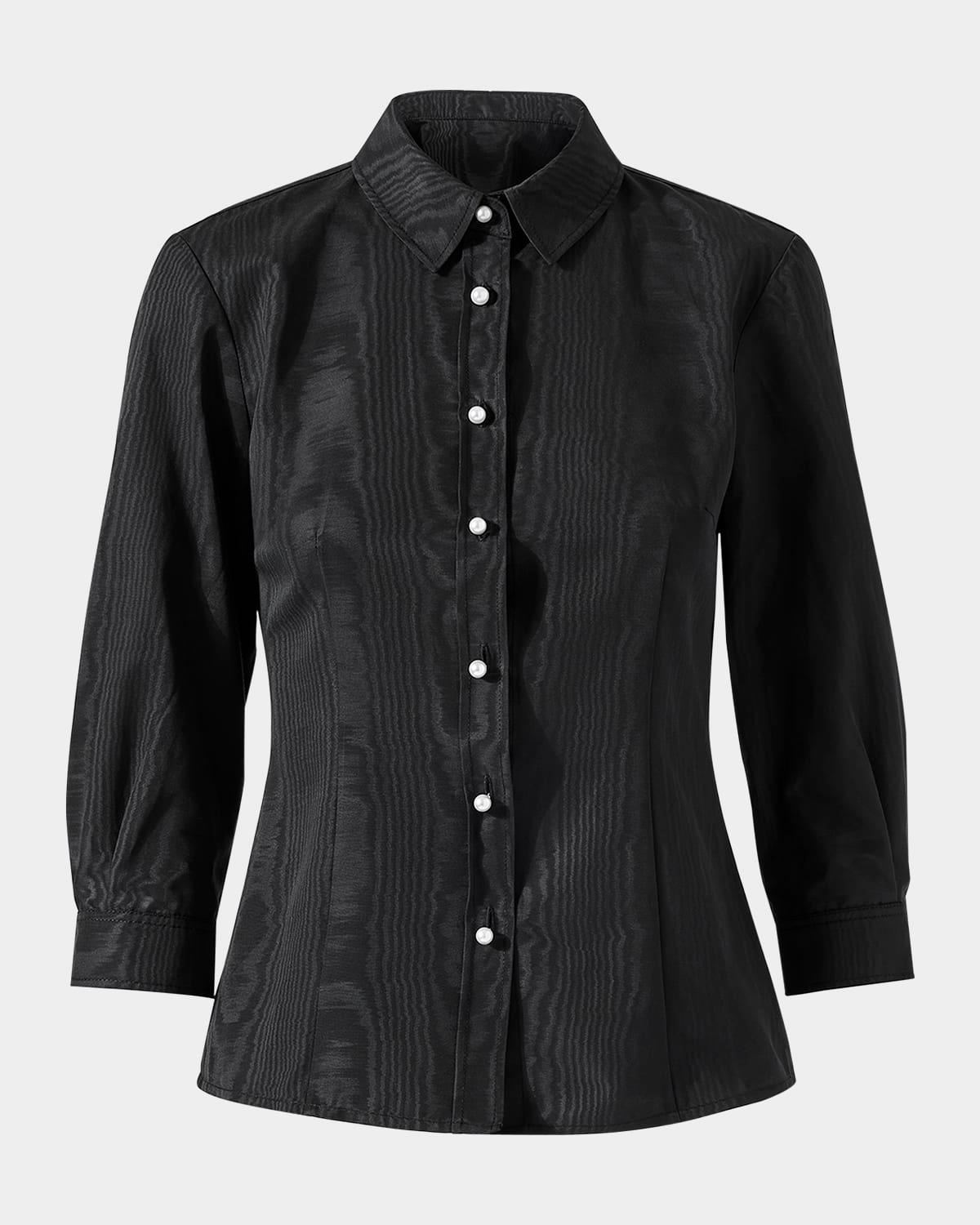 icon blouse with pearly buttons