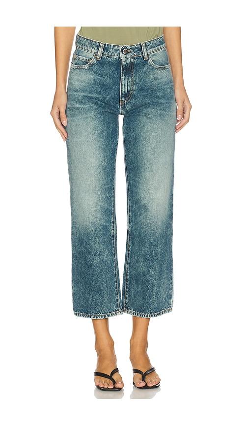 icon denim jill straight jeans in blue.