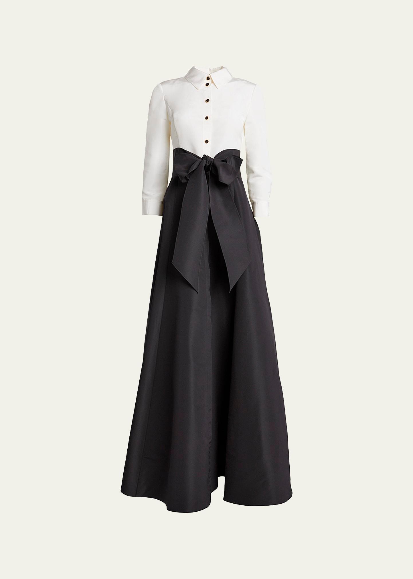 icon two-tone trench gown