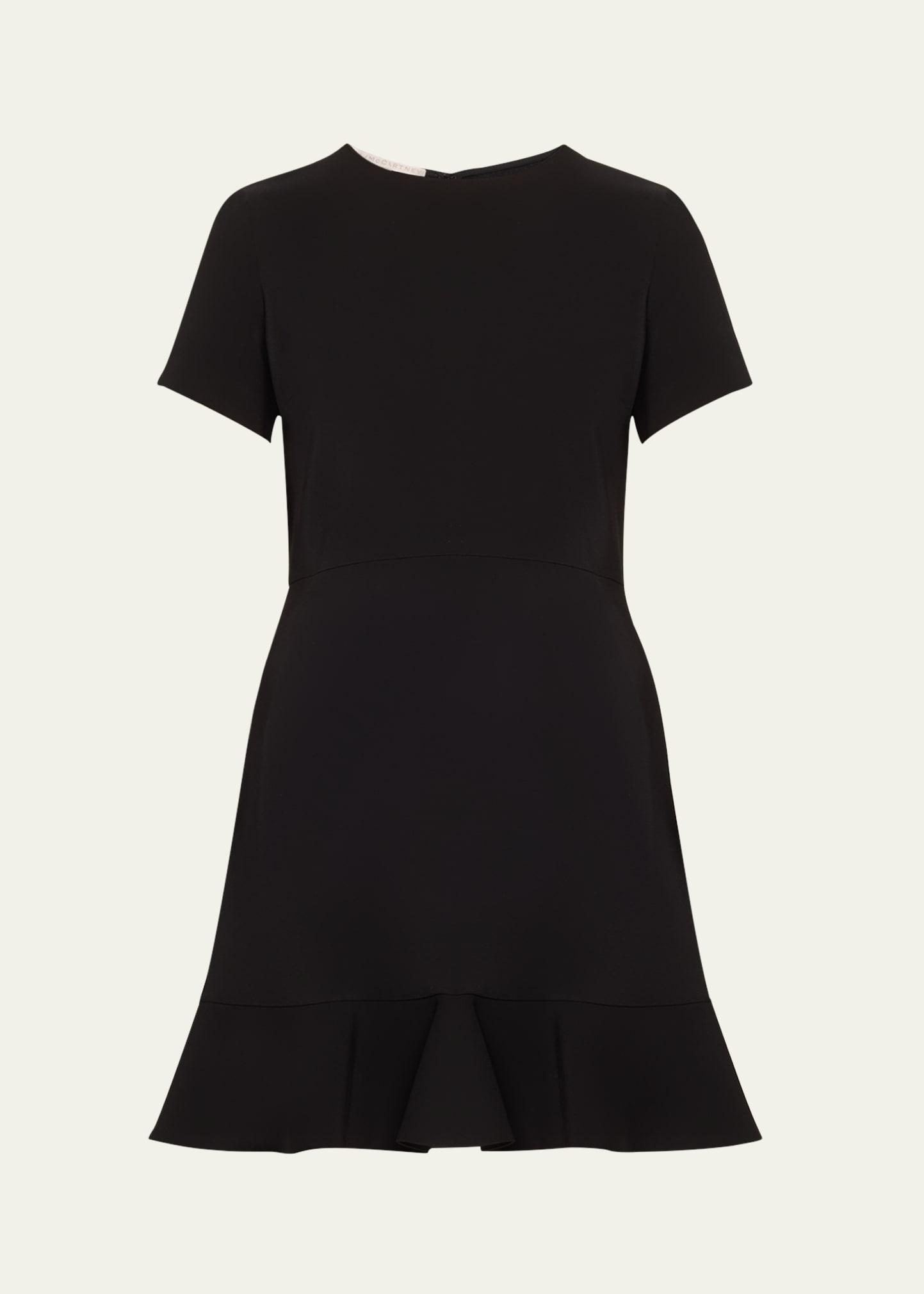 iconic mini dress with flounce hem