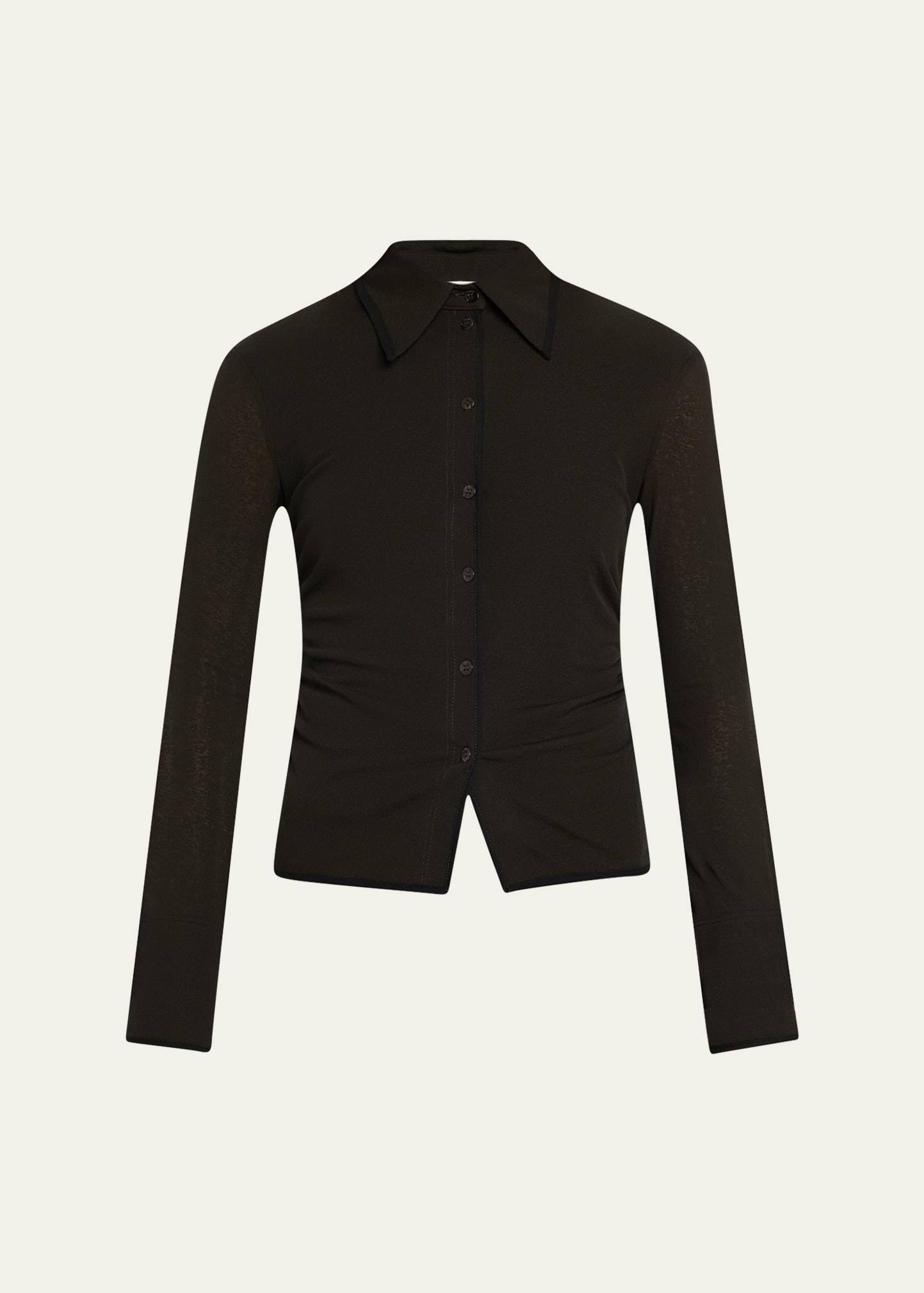 idana long-sleeve button-front top