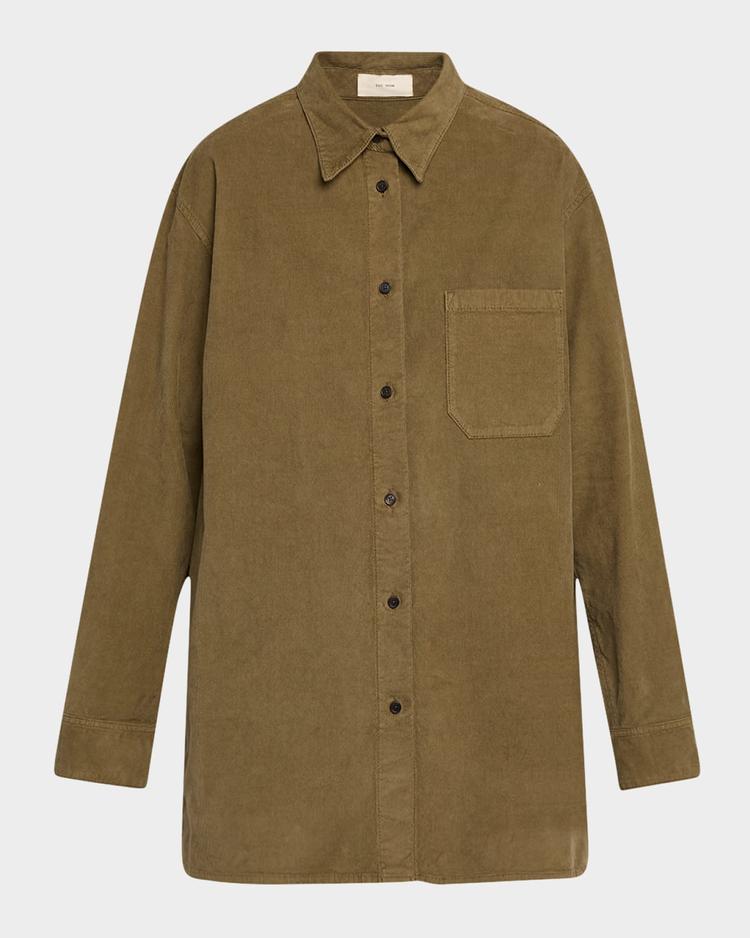 idro corduroy collared shirt