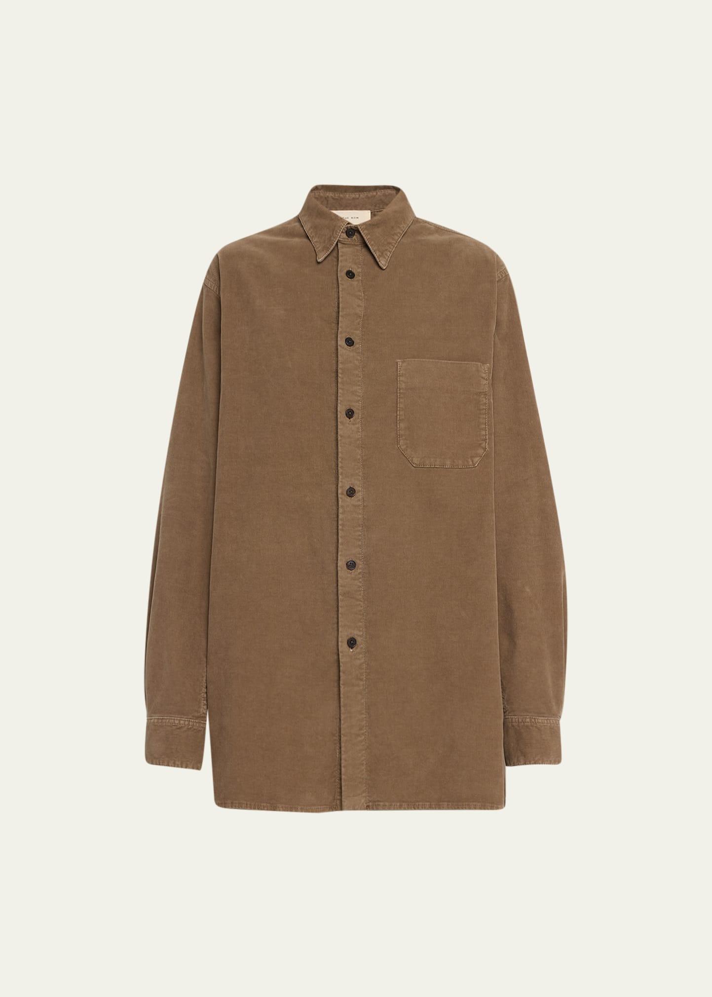 idro corduroy collared shirt