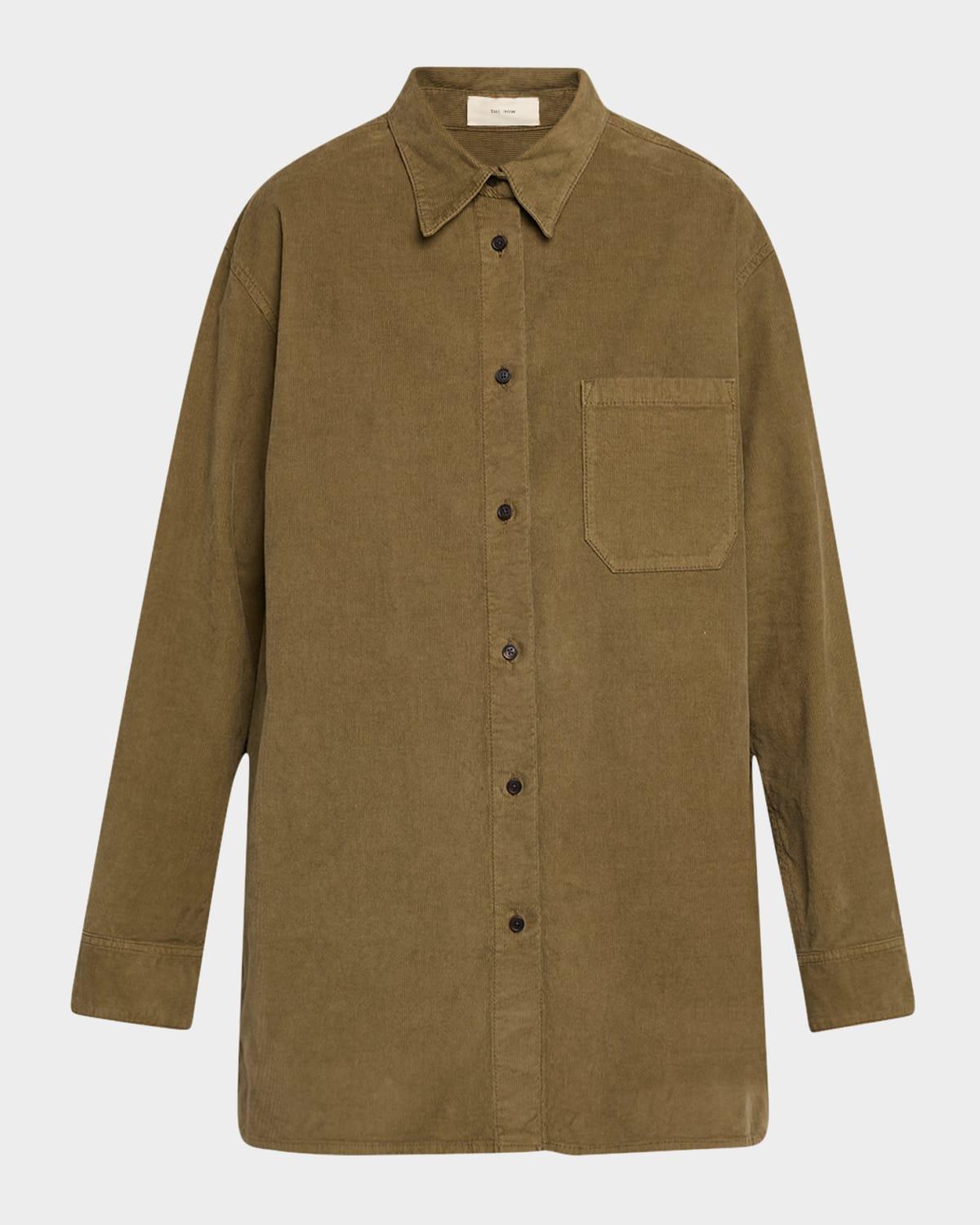 idro corduroy collared shirt