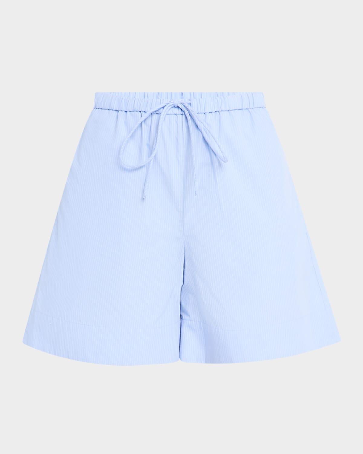 ifeion striped organic cotton shorts