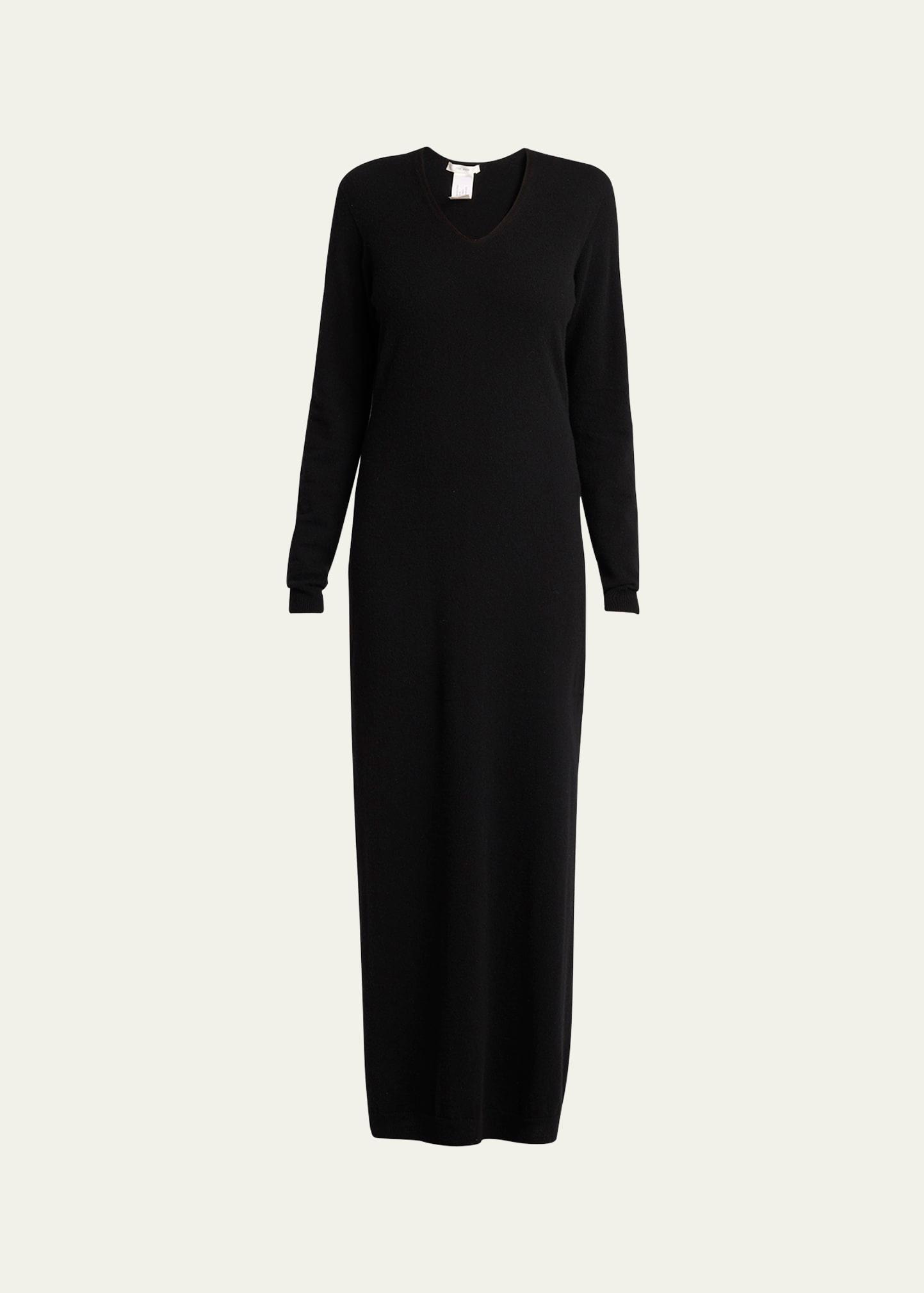 igam v-neck long cashmere dress