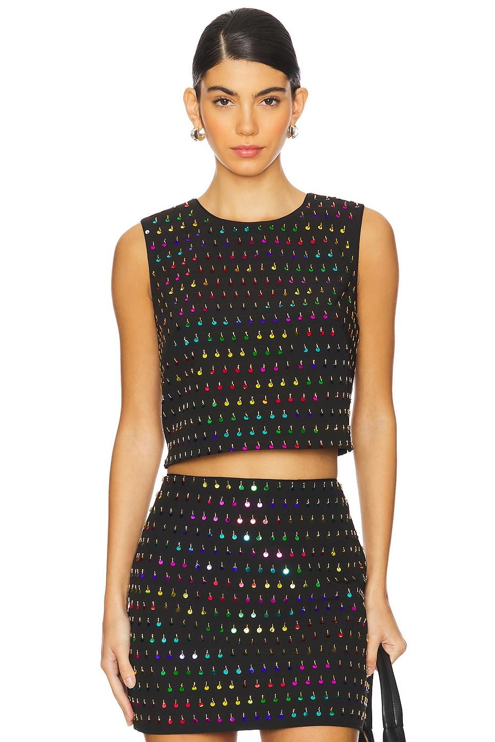 iiana sequins beaded sleeveless top