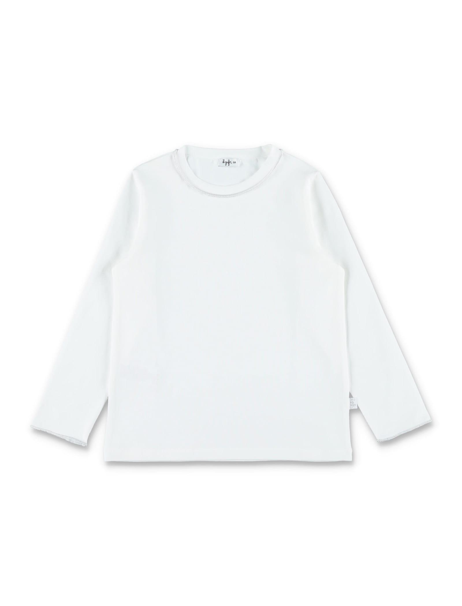 il gufo girls cotton jersey t-shirt with contrast trim