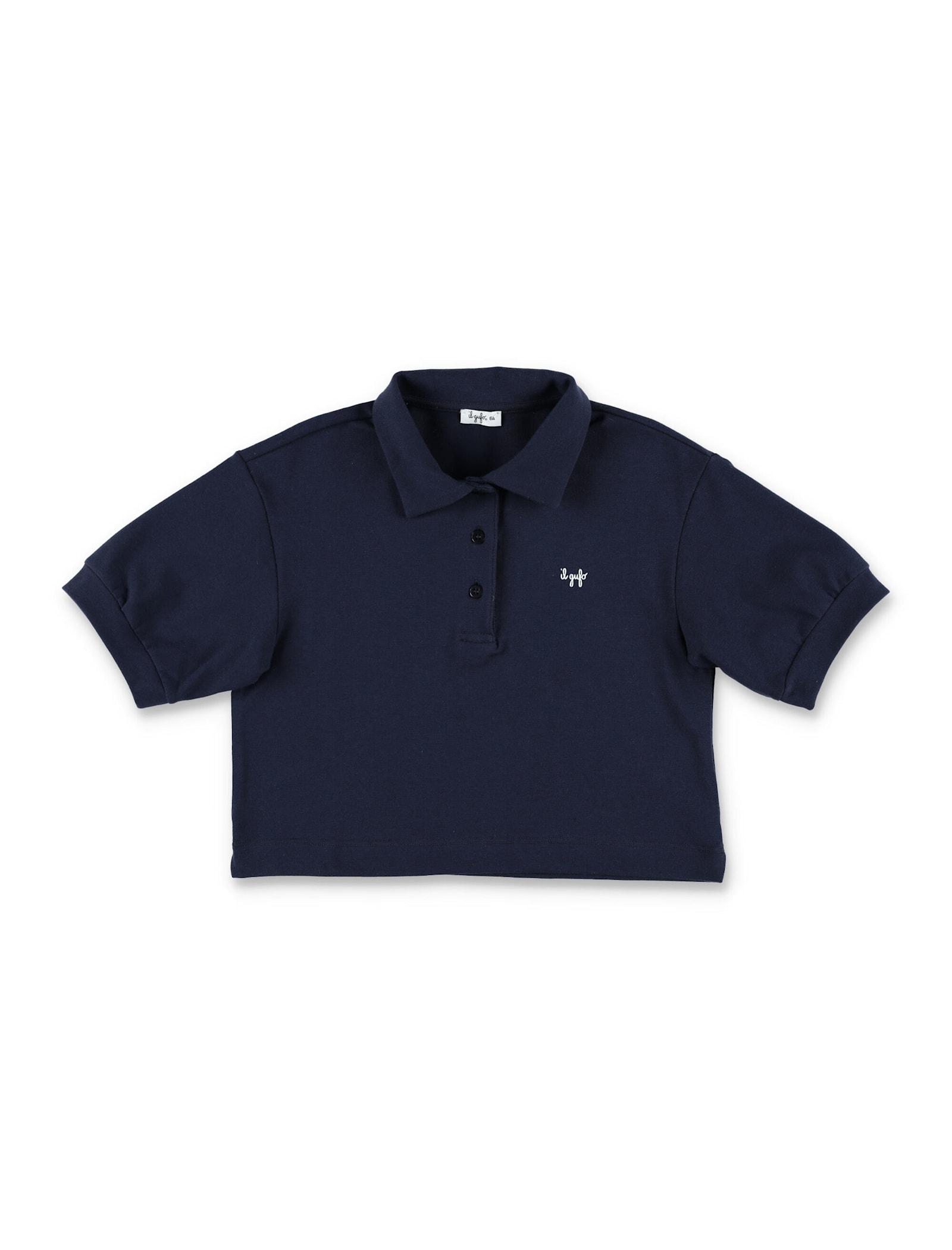 il gufo kid - cropped polo shirt