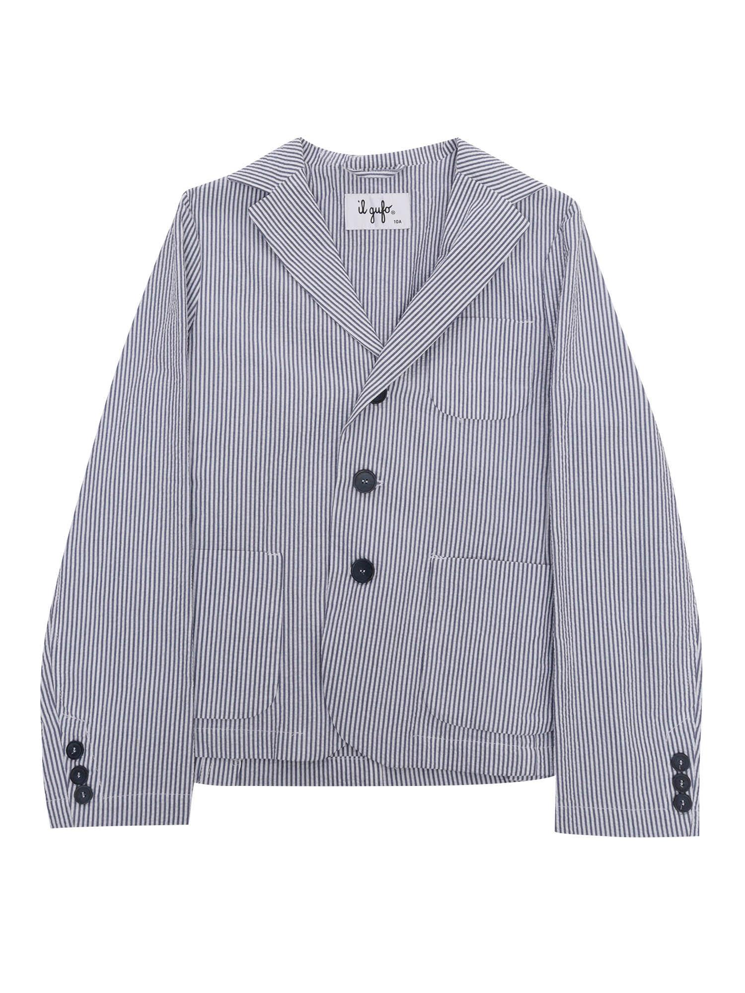 il gufo striped patterned single-breasted blazer
