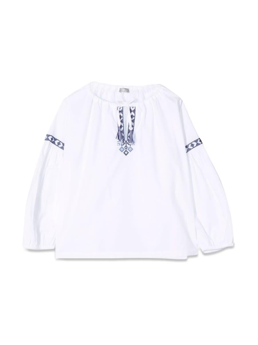 il gufo white/blue m/long shirt