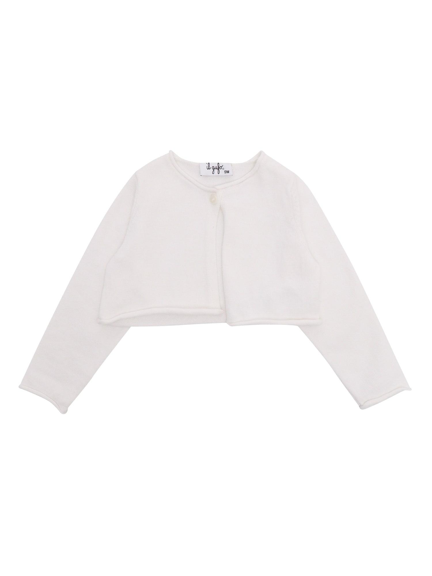 il gufo white tricot cardigan