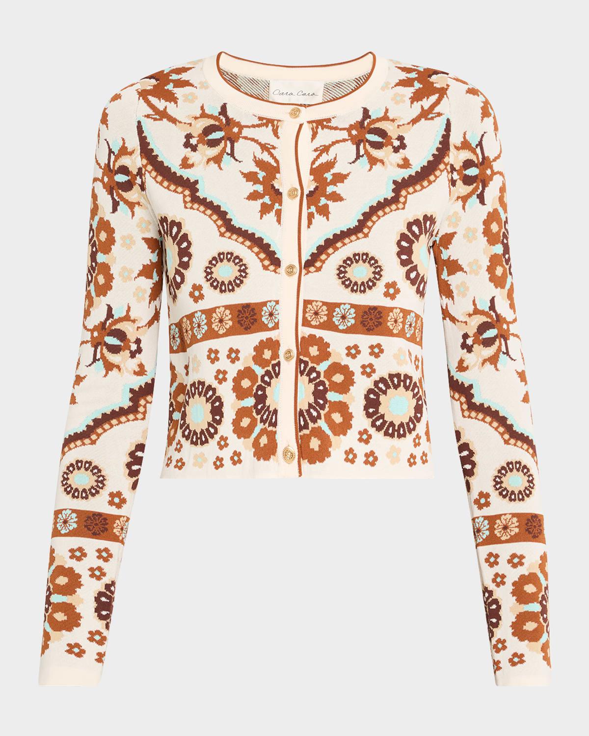 ila printed knit cardigan