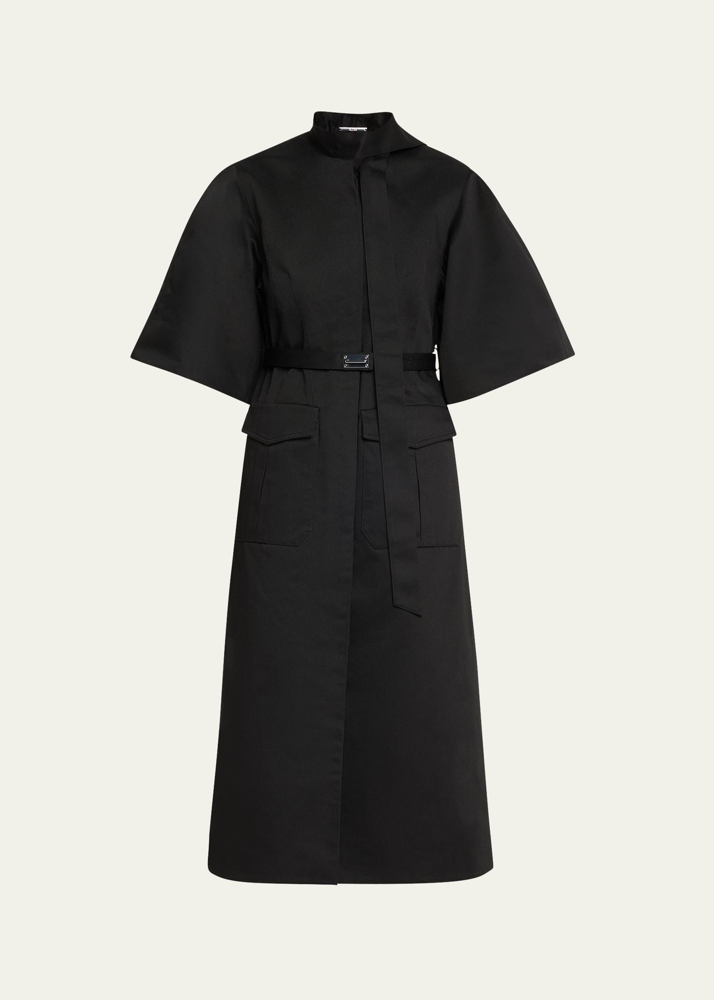 ilardi belted short-sleeve dress