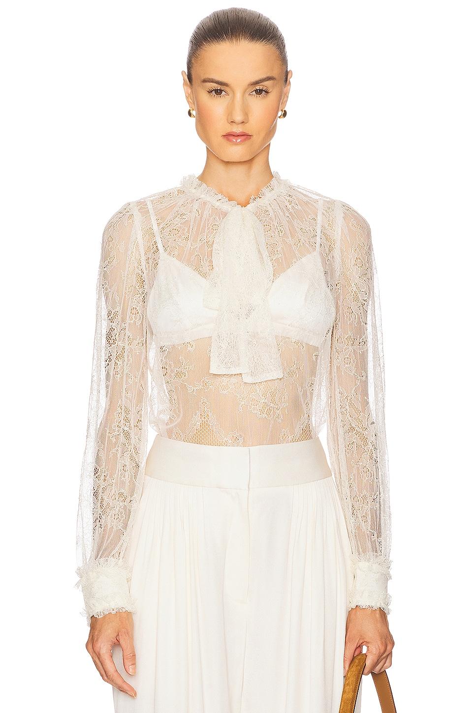 iliana necktie long sleeve blouse