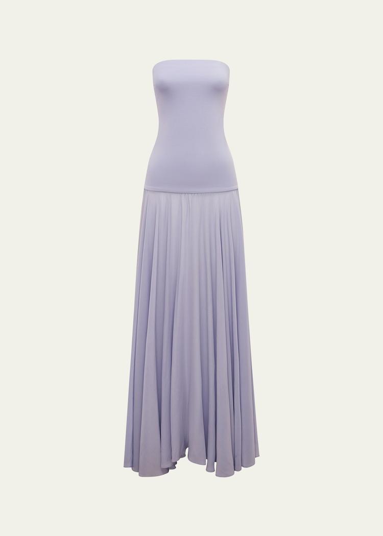 illi strapless drop-waist dress