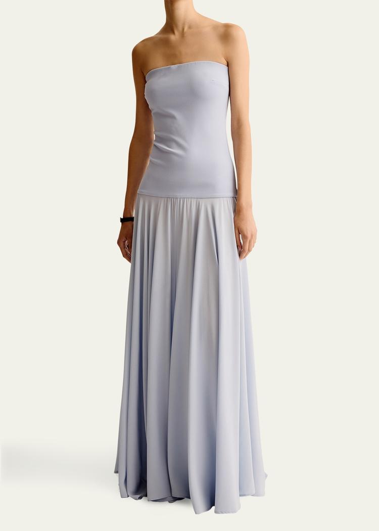 illi strapless drop-waist dress